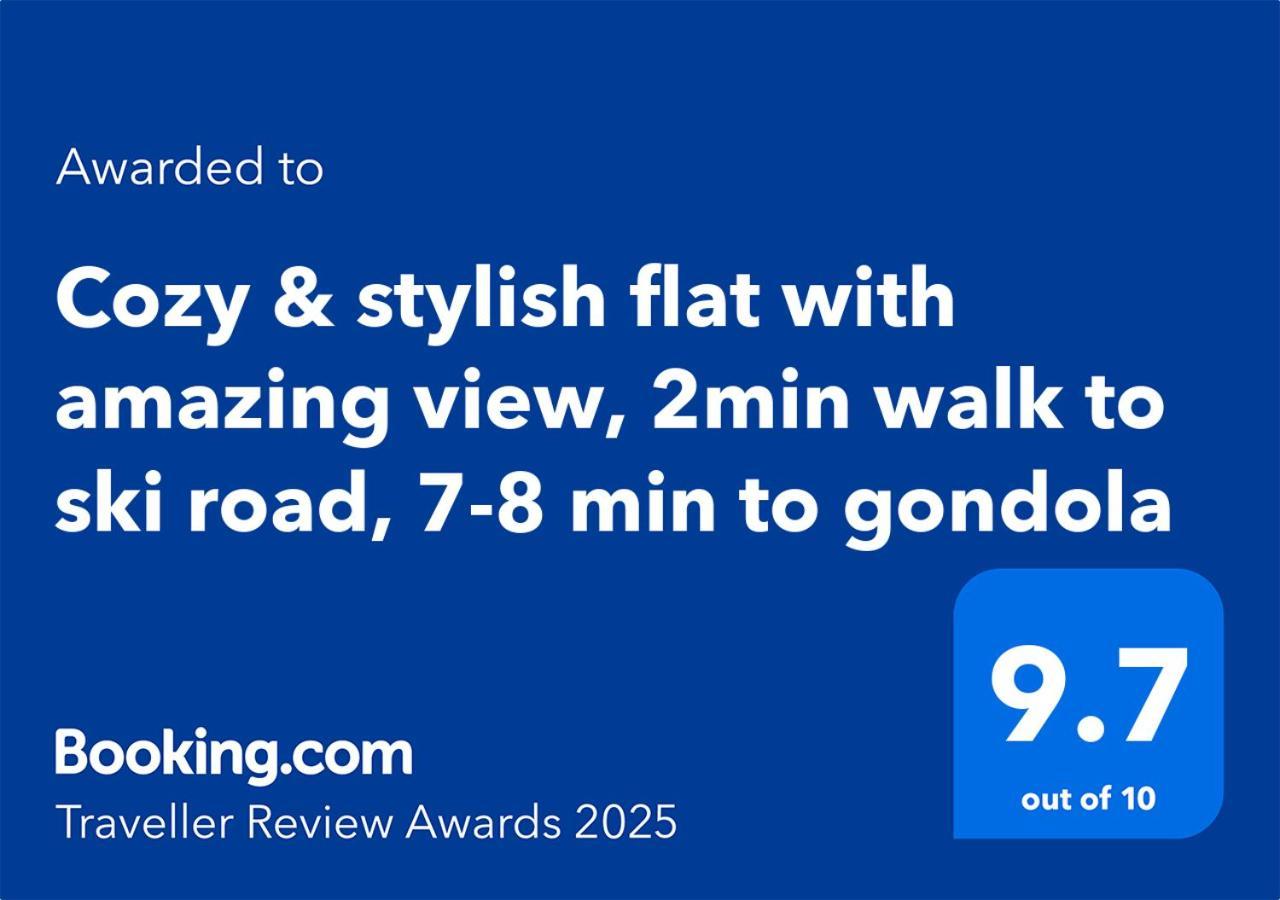 Cozy & Stylish Flat With Amazing View, 2Min Walk To Ski Road, 7-8 Min To Gondola バンスコ エクステリア 写真